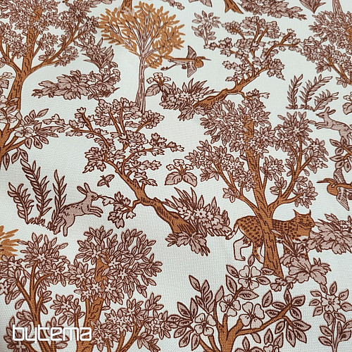 Tissu en coton CHEPART ET ARBRES