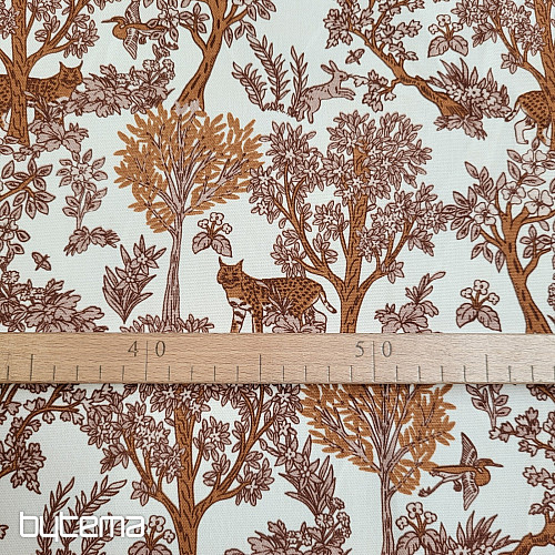Tissu en coton CHEPART ET ARBRES
