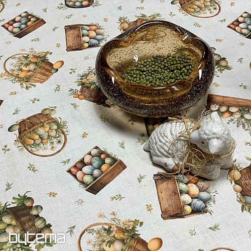 Nappe et foulard de Pâques ŒUFS COLORÉS