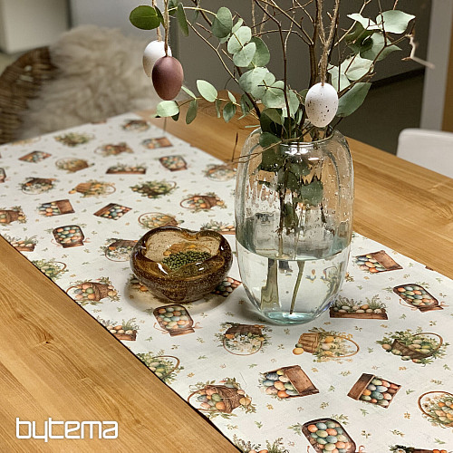 Nappe et foulard de Pâques ŒUFS COLORÉS