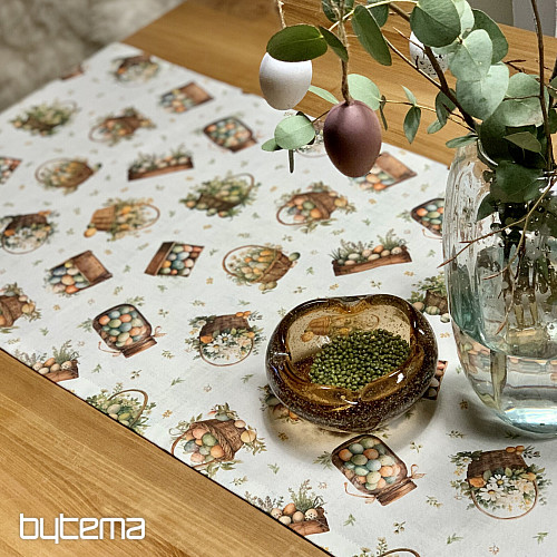 Nappe et foulard de Pâques ŒUFS COLORÉS