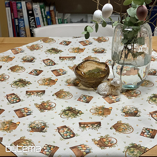 Nappe et foulard de Pâques ŒUFS COLORÉS