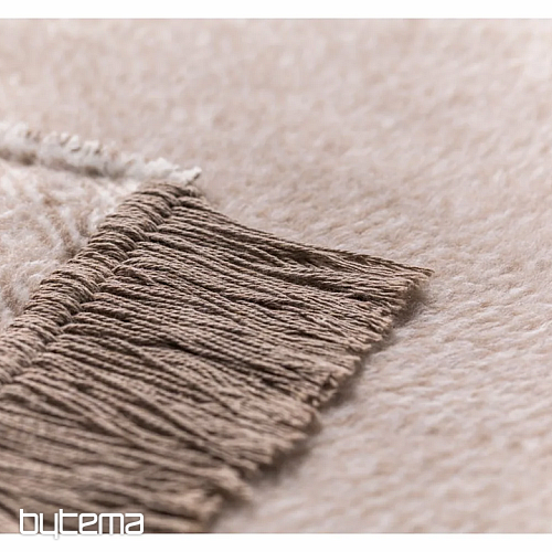 Couverture VIENNA ECRU à franges