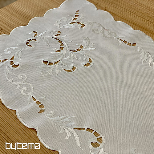 Nappe et foulard brodés WHITE DREAM