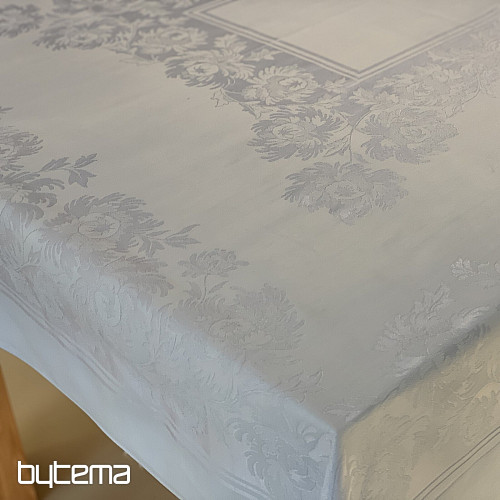 Nappe damassée bleu clair 130 x 230