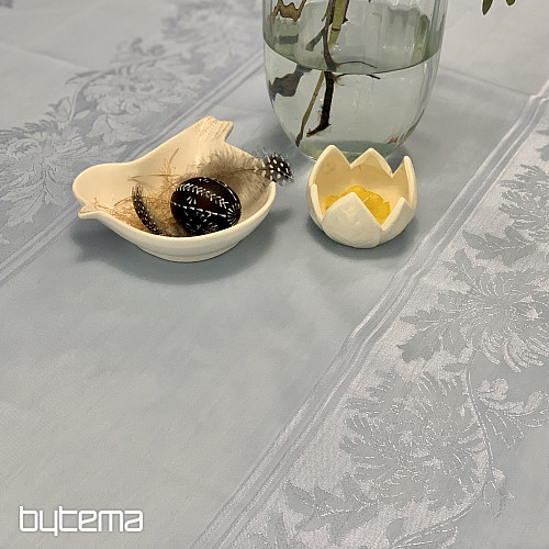Nappe damassée bleu clair 130 x 230