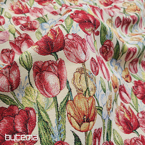 Tissu à tapisserie TULIPES NAOMI