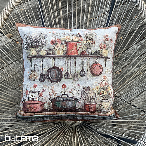 Taie doreiller en tapisserie CUISINE