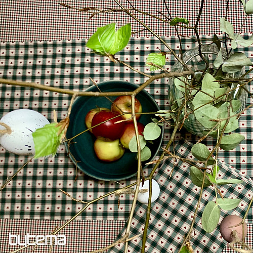 Nappe et foulard MAXI CORET vert