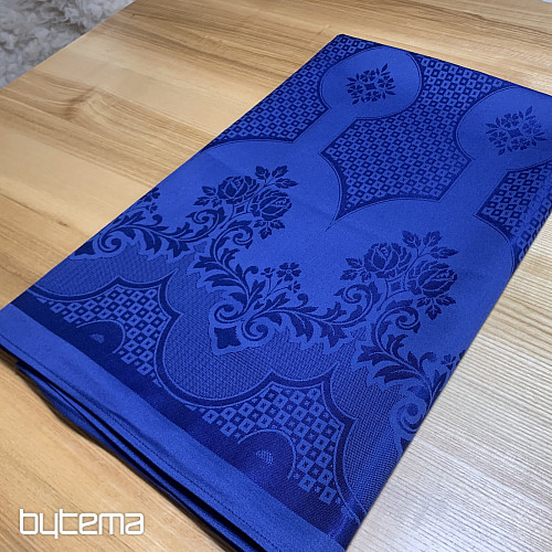 Nappe damassée bleu foncé 140 x 220