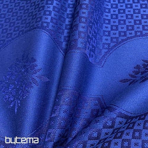 Nappe damassée bleu foncé 140 x 220