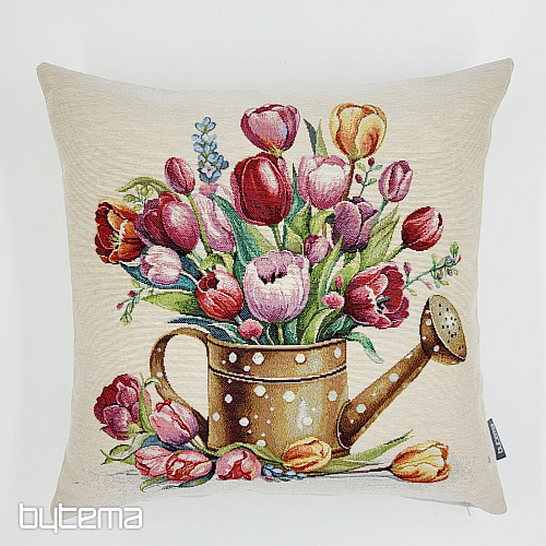 Taie d'oreiller en tapisserie ARROSE-TULIPES