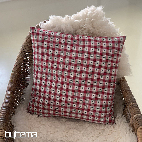 Taie d'oreiller décorative MAXI CORET rouge