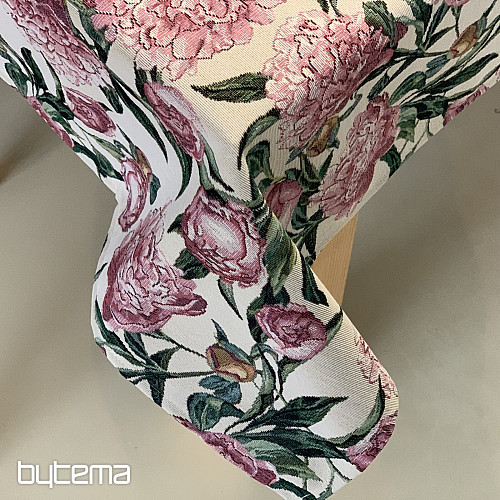 Nappe et foulard pivoines