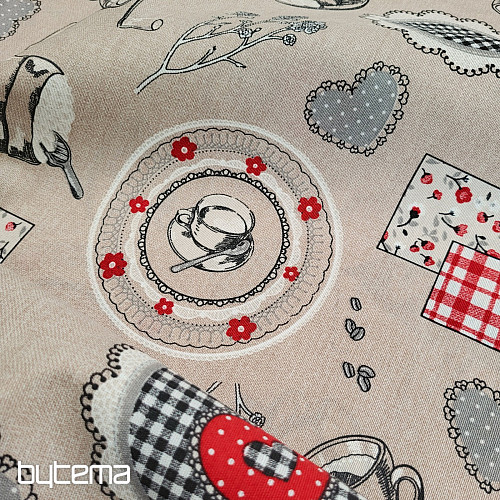 Tissu décoratif PARFUM CAFÉ