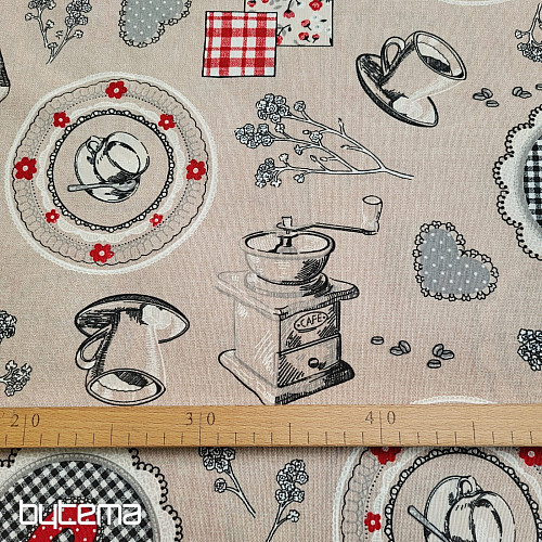 Tissu décoratif PARFUM CAFÉ