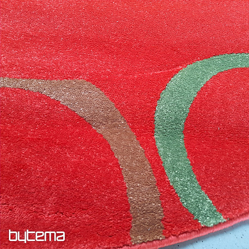 Tapis rond Figaro 200 x 200 cm rouge