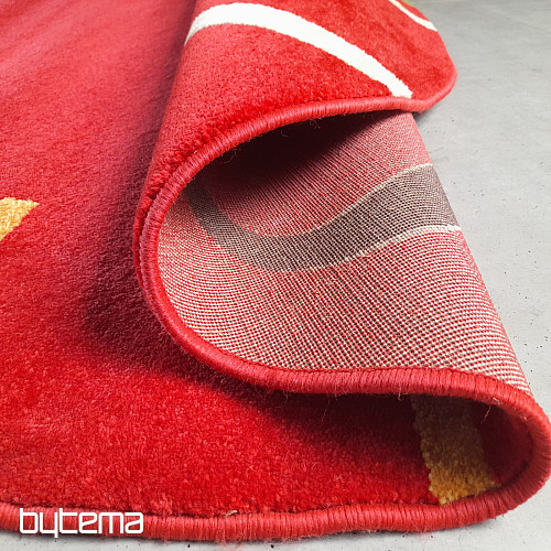 Tapis rond Figaro 200 x 200 cm rouge