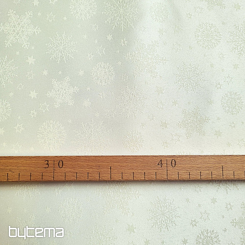 Tissu décoratif uni FLAKES MIX CREAM