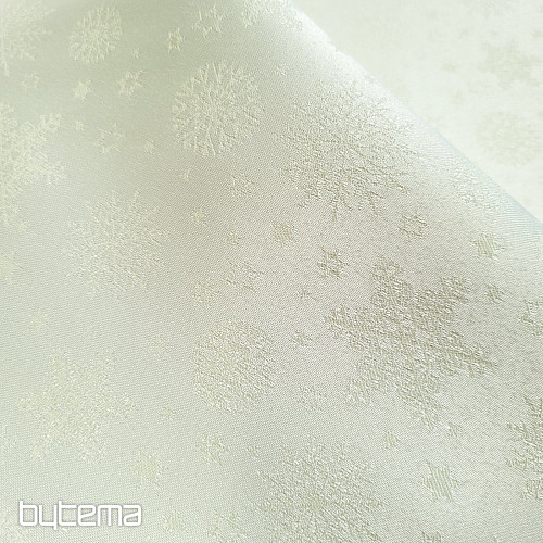 Tissu décoratif uni FLAKES MIX CREAM