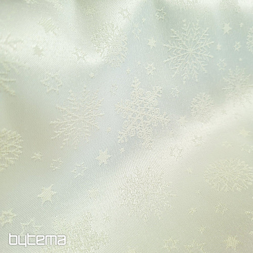 Tissu décoratif uni FLAKES MIX CREAM