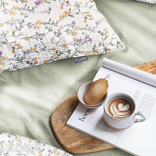 IRISETTE crêpe douce de luxe EASY 8665-40 Fleurs jaune