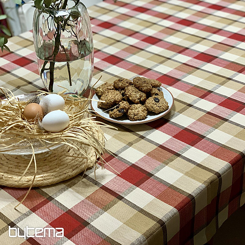 Nappe et foulard ATILA ROUGE