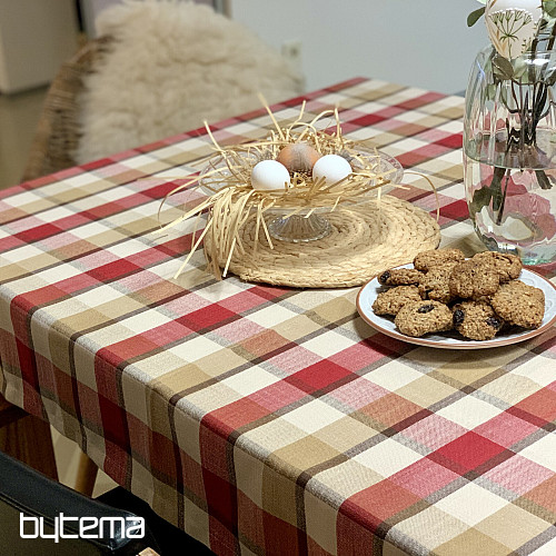 Nappe et foulard ATILA ROUGE
