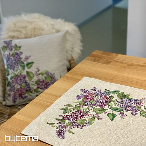 Taie d'oreiller en tapisserie LILAS gauche