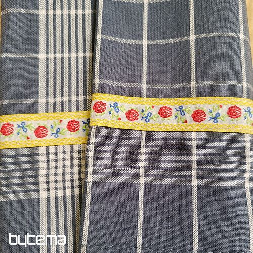 Serviettes de GRAND-MÈRE GREY À FLEURS