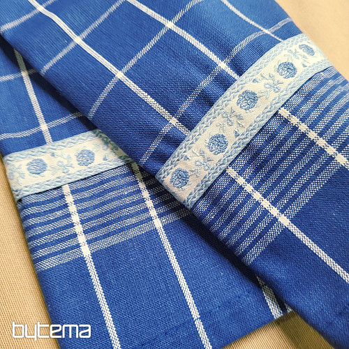 Torchons bleus à fleurs de grand-mère