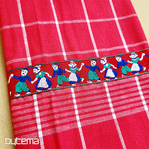 Serviettes de GRAND-MÈRE ROUGE AVEC DES GENS