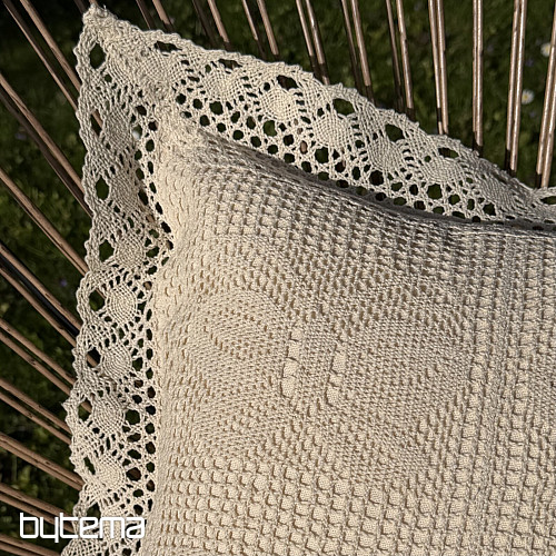 Taie d'oreiller décorative LACE BUTTERPILE beige