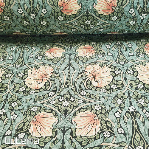 Tissu décoratif FLEURS DORÉES