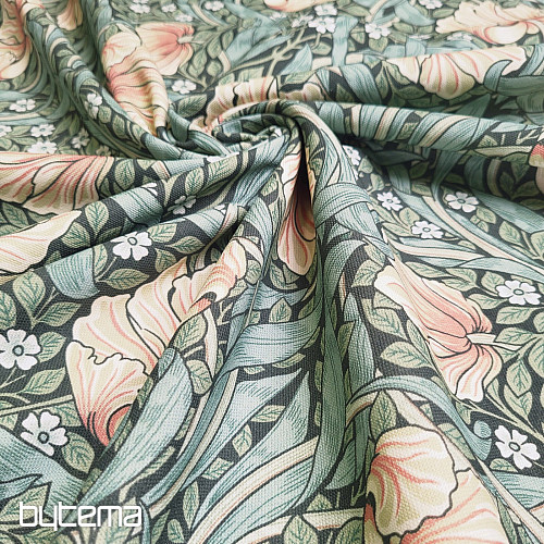 Tissu décoratif FLEURS DORÉES