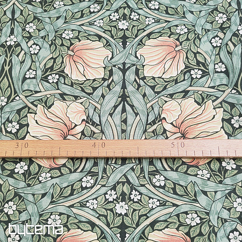 Tissu décoratif FLEURS DORÉES