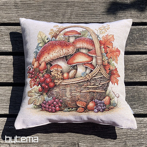 Taie d'oreiller en tapisserie CHAMPIGNONS DANS LE CHARIOT