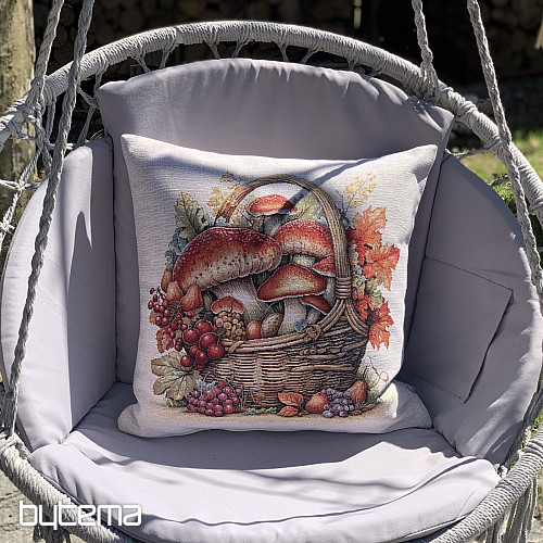 Taie d'oreiller en tapisserie CHAMPIGNONS DANS LE CHARIOT
