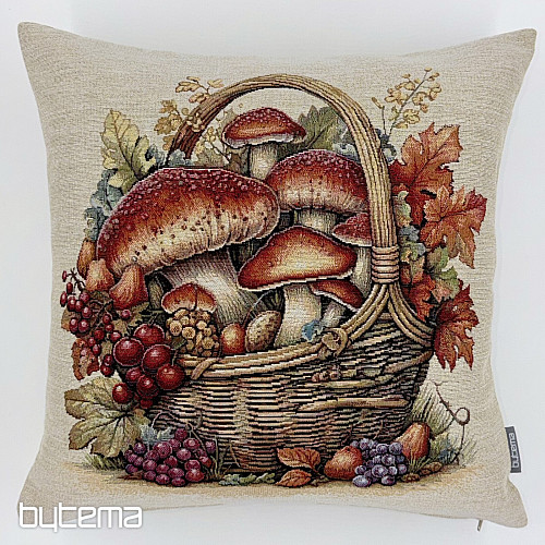 Taie d'oreiller en tapisserie CHAMPIGNONS DANS LE CHARIOT
