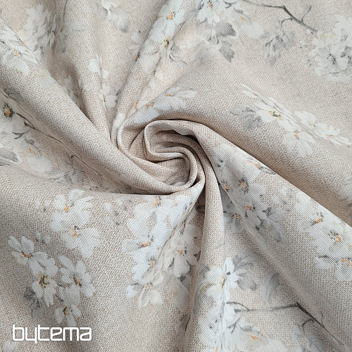 Tissu décoratif gris AMANDE