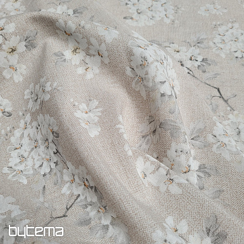 Tissu décoratif gris AMANDE