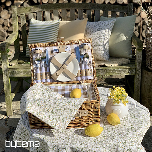 Tissu décoratif BETINA marron