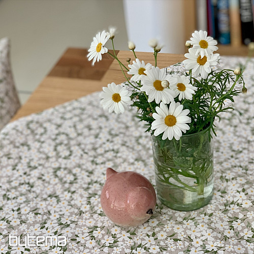 Nappe et foulard FLEURS BLANCHES