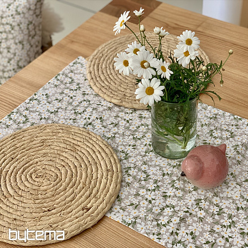 Nappe et foulard FLEURS BLANCHES