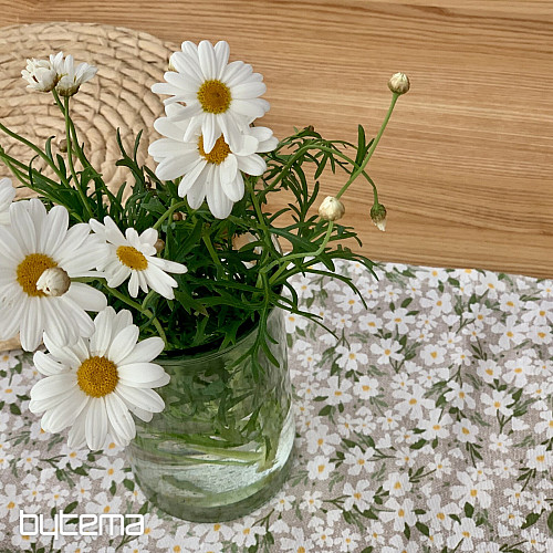 Nappe et foulard FLEURS BLANCHES