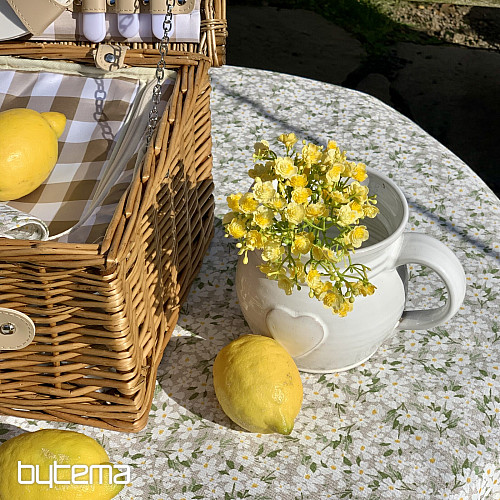 Nappe et foulard FLEURS BLANCHES