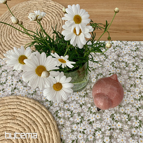Nappe et foulard FLEURS BLANCHES