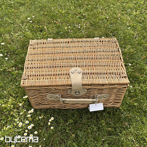 Panier de pique-nique GARDEN beige à carreaux pour 4 personnes
