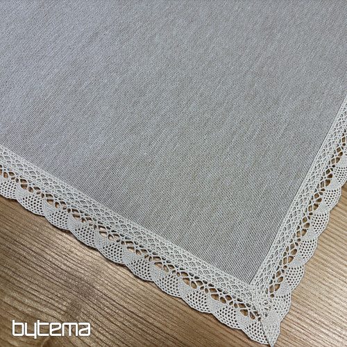 Nappe et foulard en tapisserie NATURE AVEC DENTELLE