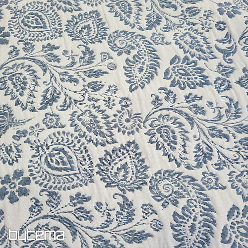 Tissu décoratif COSTA FLOR BLEU